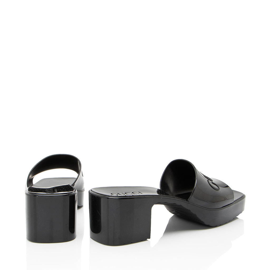 Gucci Rubber Slide Sandals - Size 9 / 39