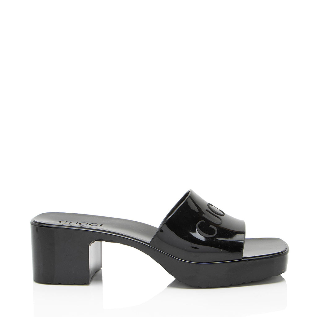 Gucci Rubber Slide Sandals - Size 9 / 39