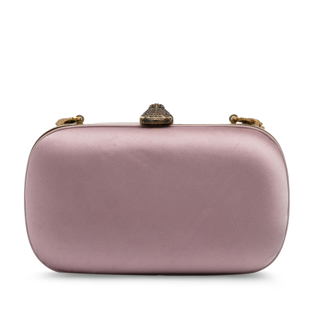 Gucci Satin Animalier Broadway Clutch on Chain (SHG-pOhviu)