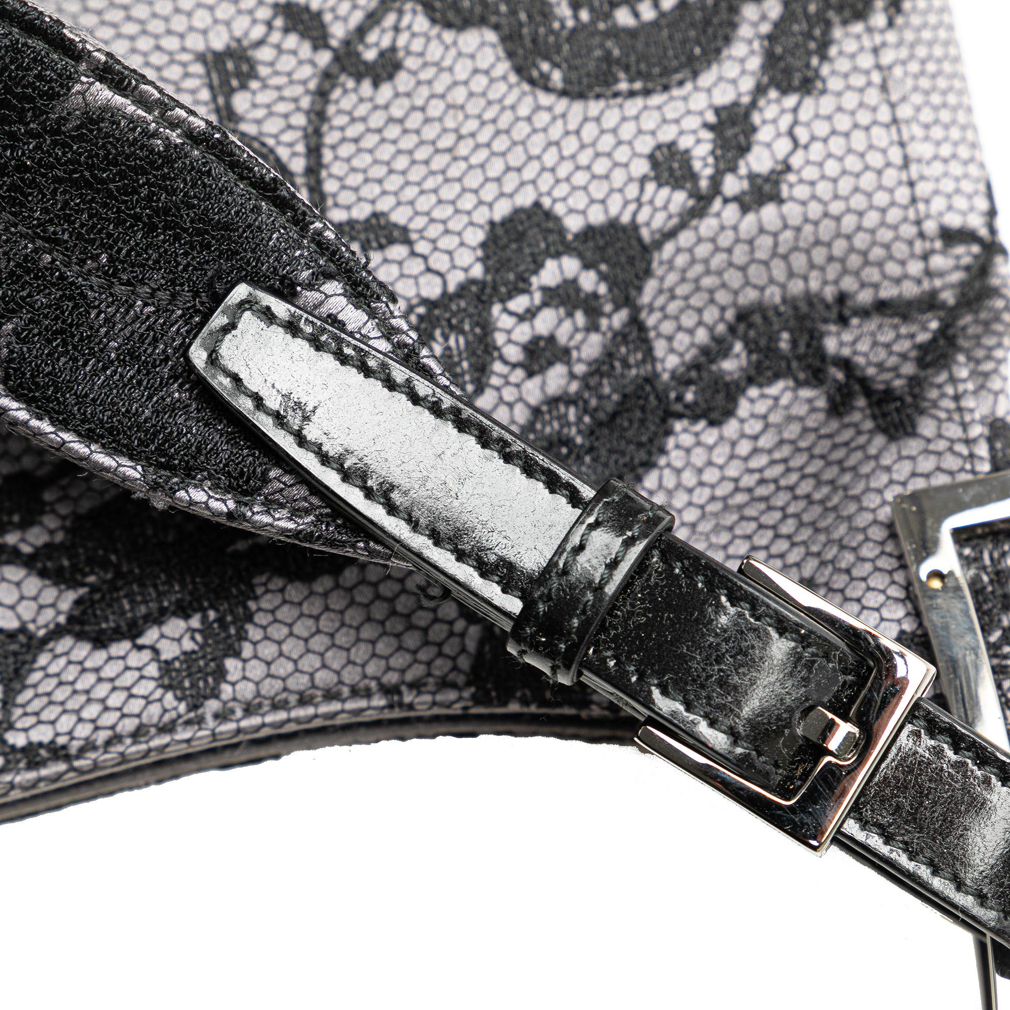 Gucci Satin Floral Lace Shoulder Bag