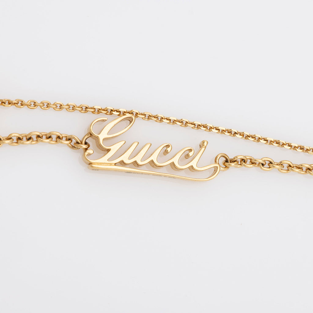 Gucci Script Lariat Necklace