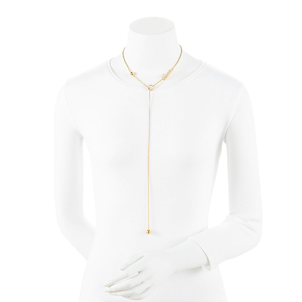 Gucci Script Lariat Necklace