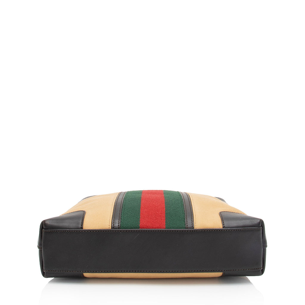 Gucci Canvas Web Shoulder Bag (SHF-KhYFg1)