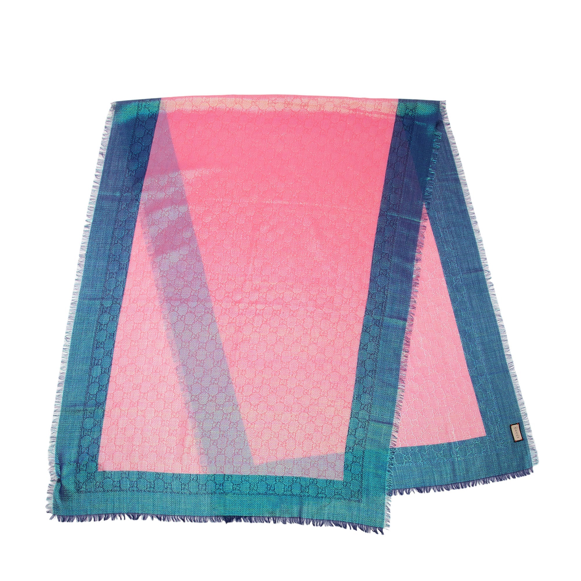 Gucci Shimmer Stenlux Wool Jacquard GG Reversible Scarf (SHF-NlVPkU)