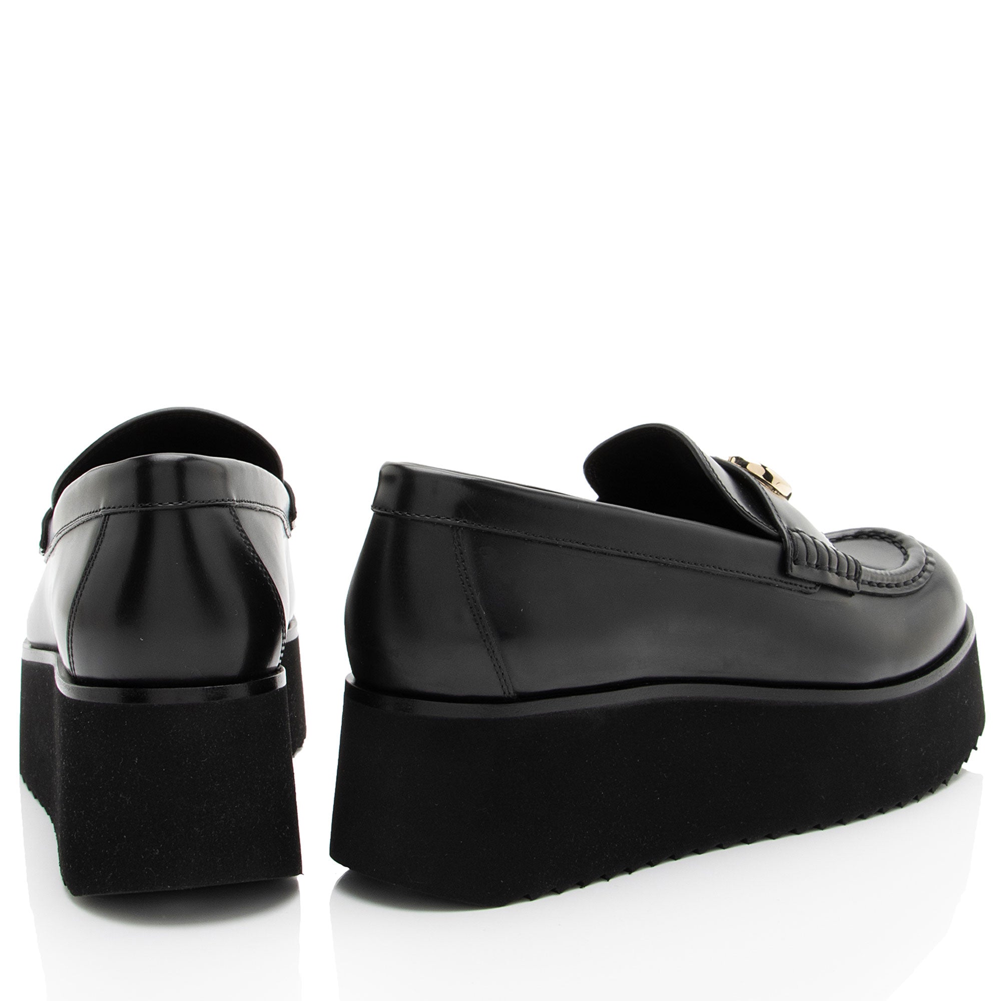 Gucci Shiny Calfskin GG Creeper Platform Loafers - Size 9.5 / 39.5