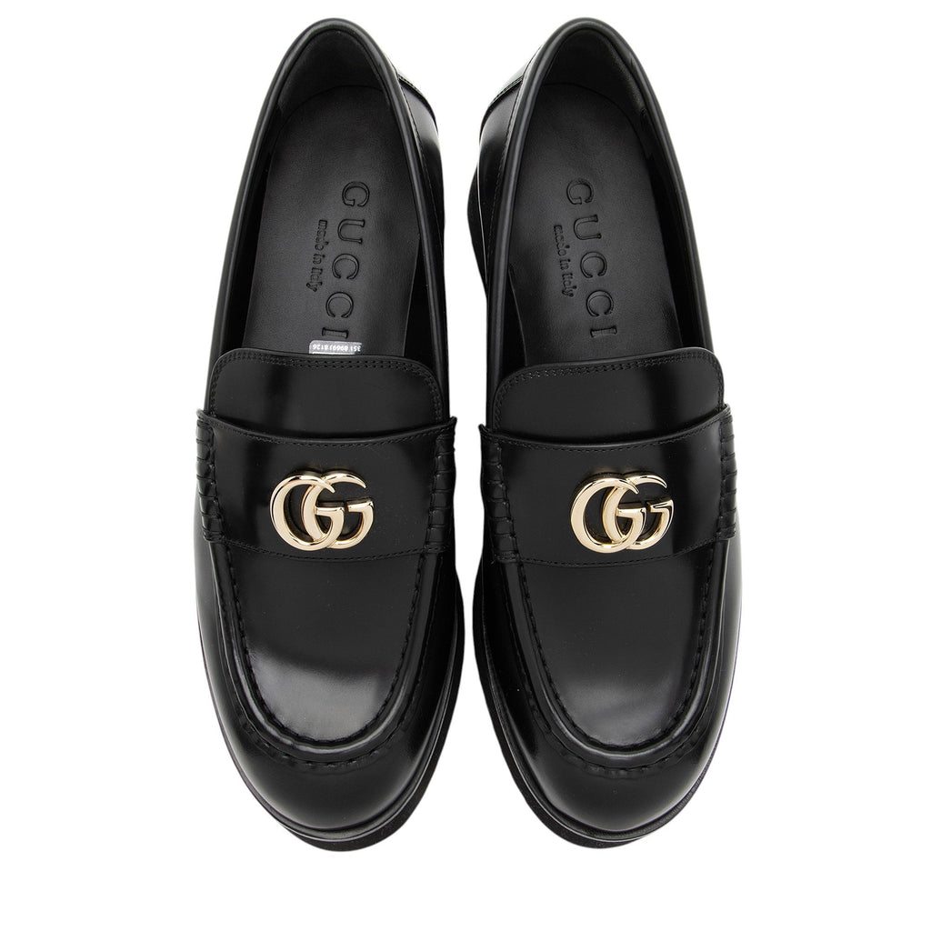 Gucci Shiny Calfskin GG Creeper Platform Loafers - Size 9.5 / 39.5