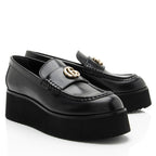 Gucci Shiny Calfskin GG Creeper Platform Loafers - Size 9.5 / 39.5