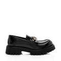 Gucci Shiny Calfskin Interlocking G Chain Loafers - Size 10 / 40
