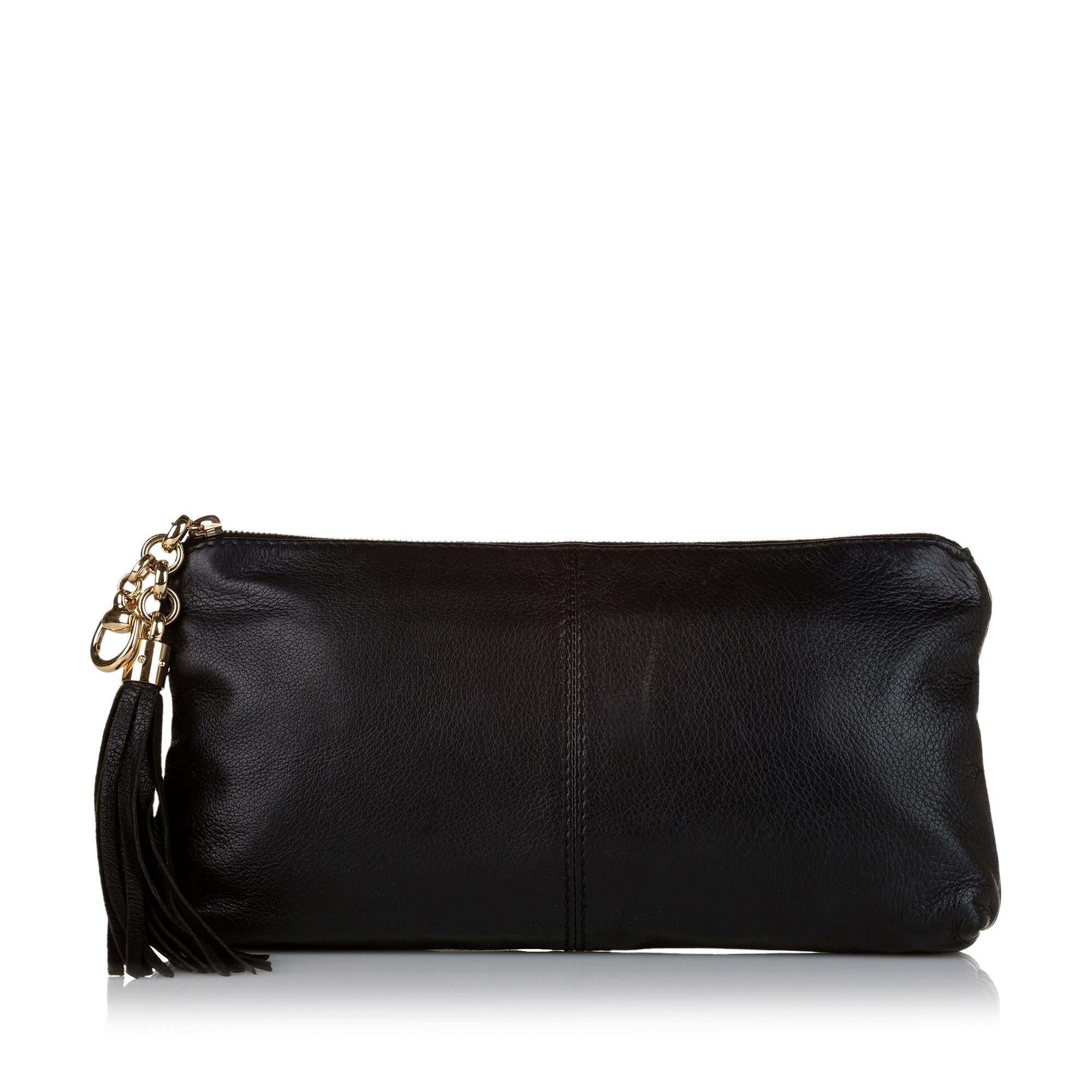 Gucci Sienna Leather Clutch Bag (SHG-34427)