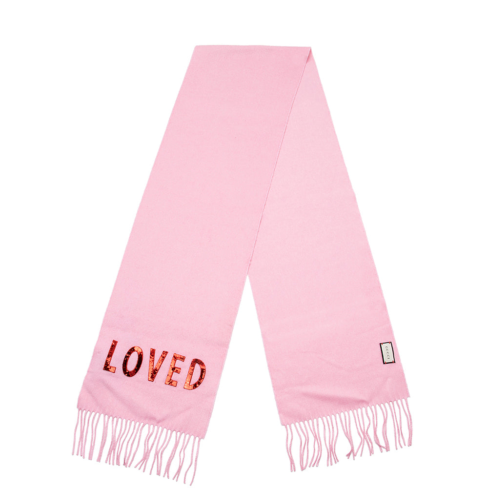 Gucci Silk Cashmere Loved Scarf (SHF-18458)