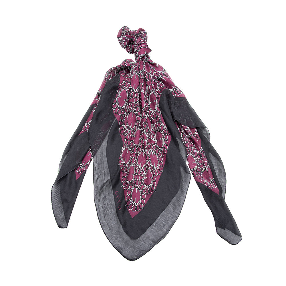 Gucci Silk Chain Link GG Scarf (SHF-14314)