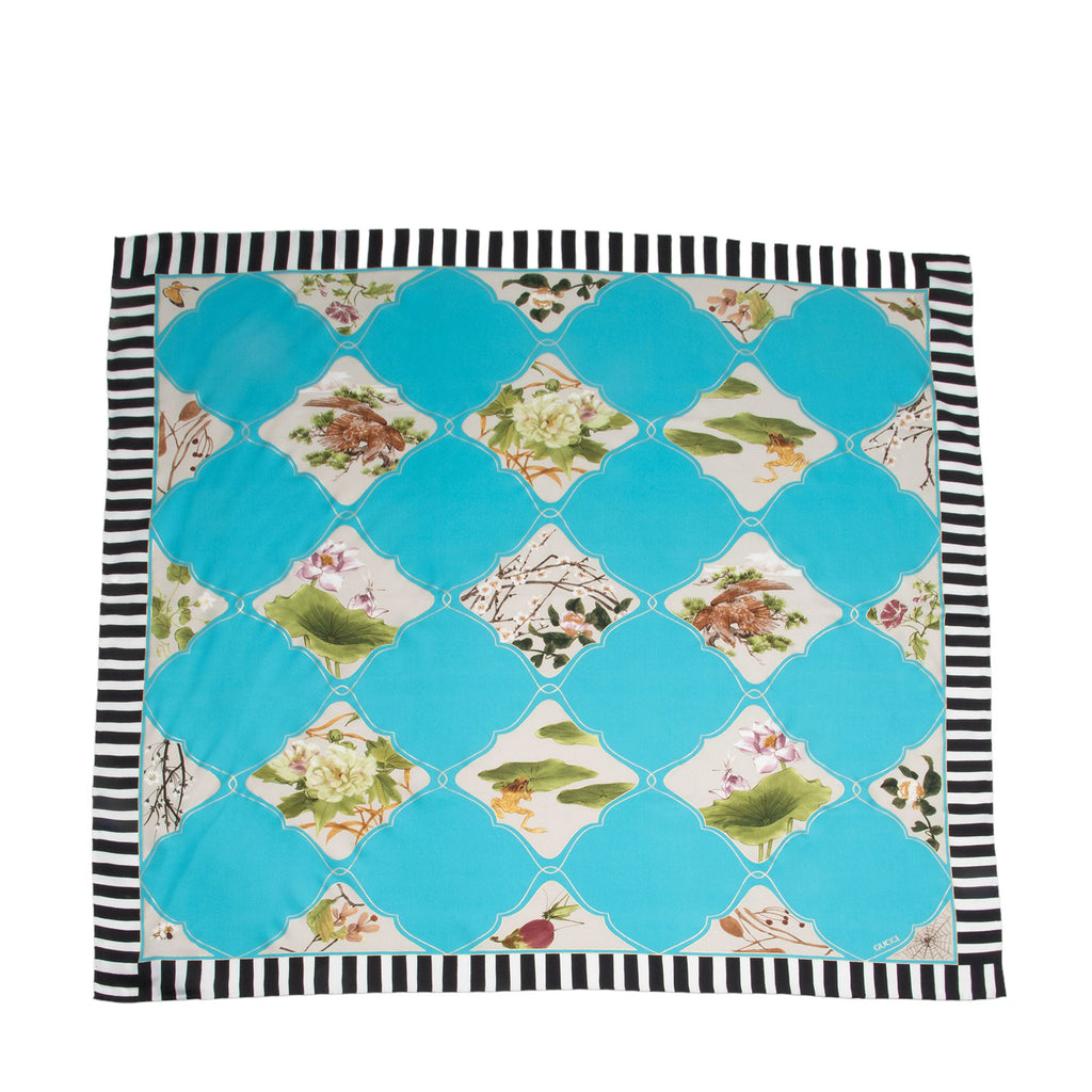 Gucci Silk Floral 90cm Scarf (SHF-GYvJPR)