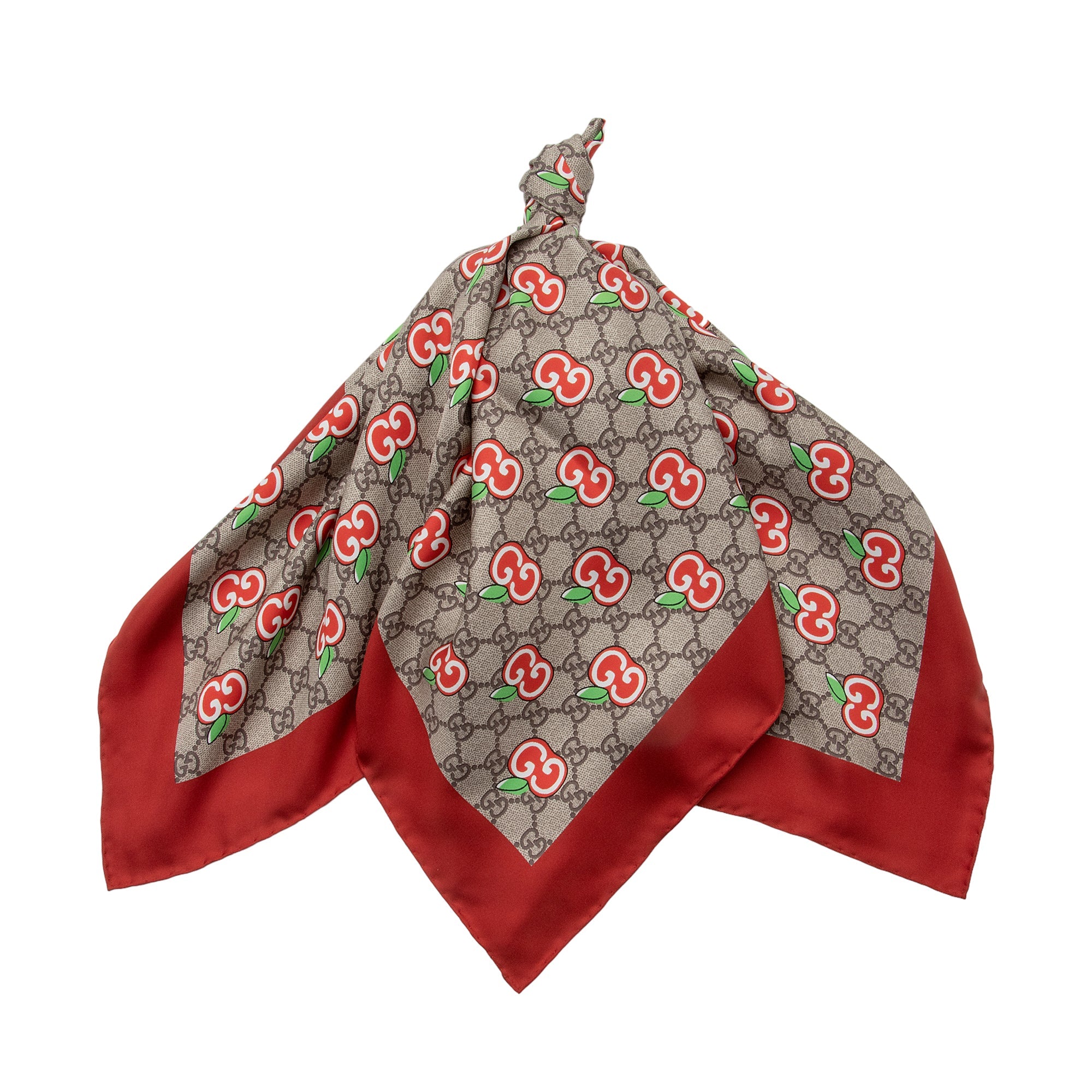 Gucci Silk GG Apple Monogram 90cm Scarf (SHF-oYmWWz)