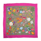Gucci Silk GG Flora 90cm Scarf (SHF-21516)