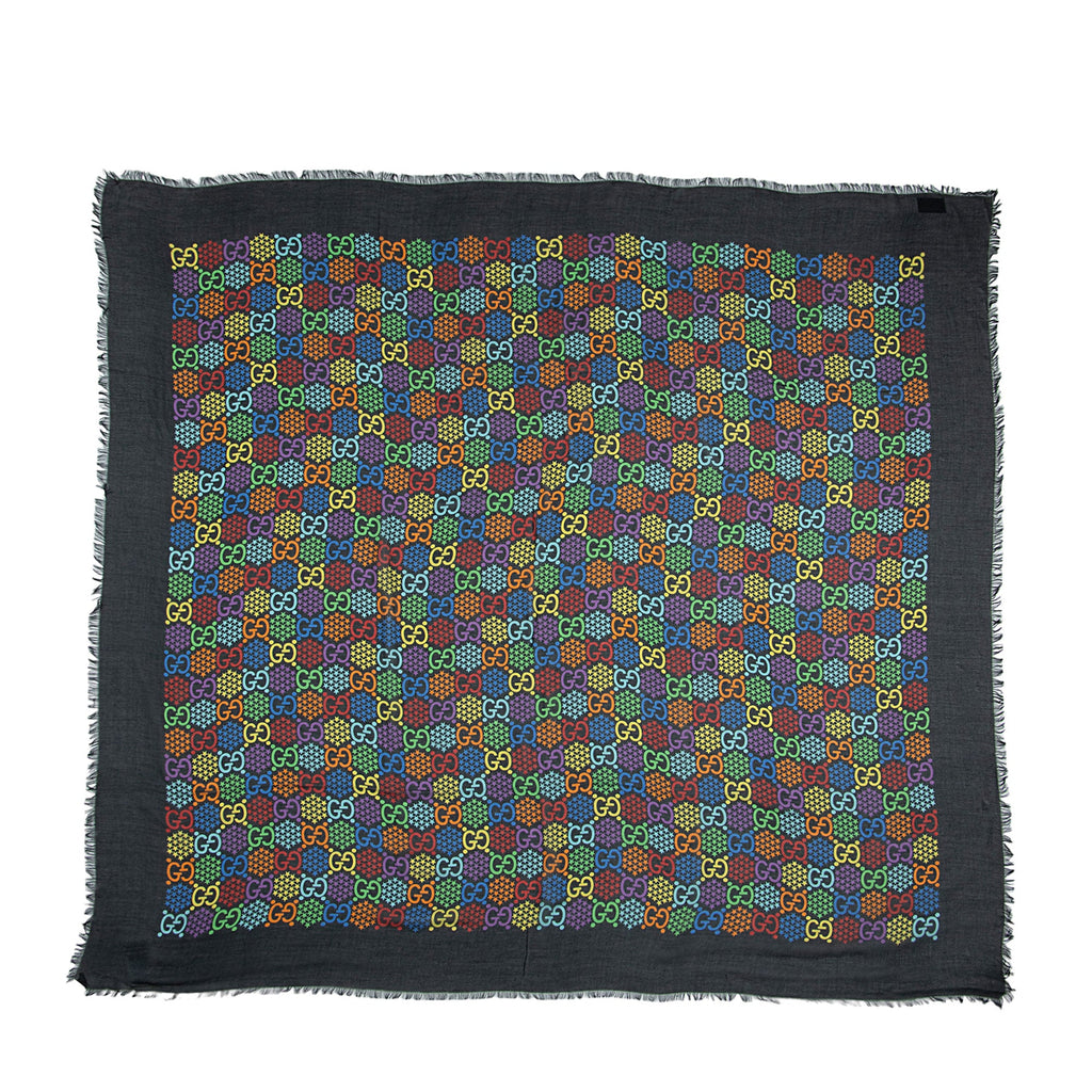 Gucci Silk GG Psychedelic 140cm Shawl (SHF-UEtd5r)