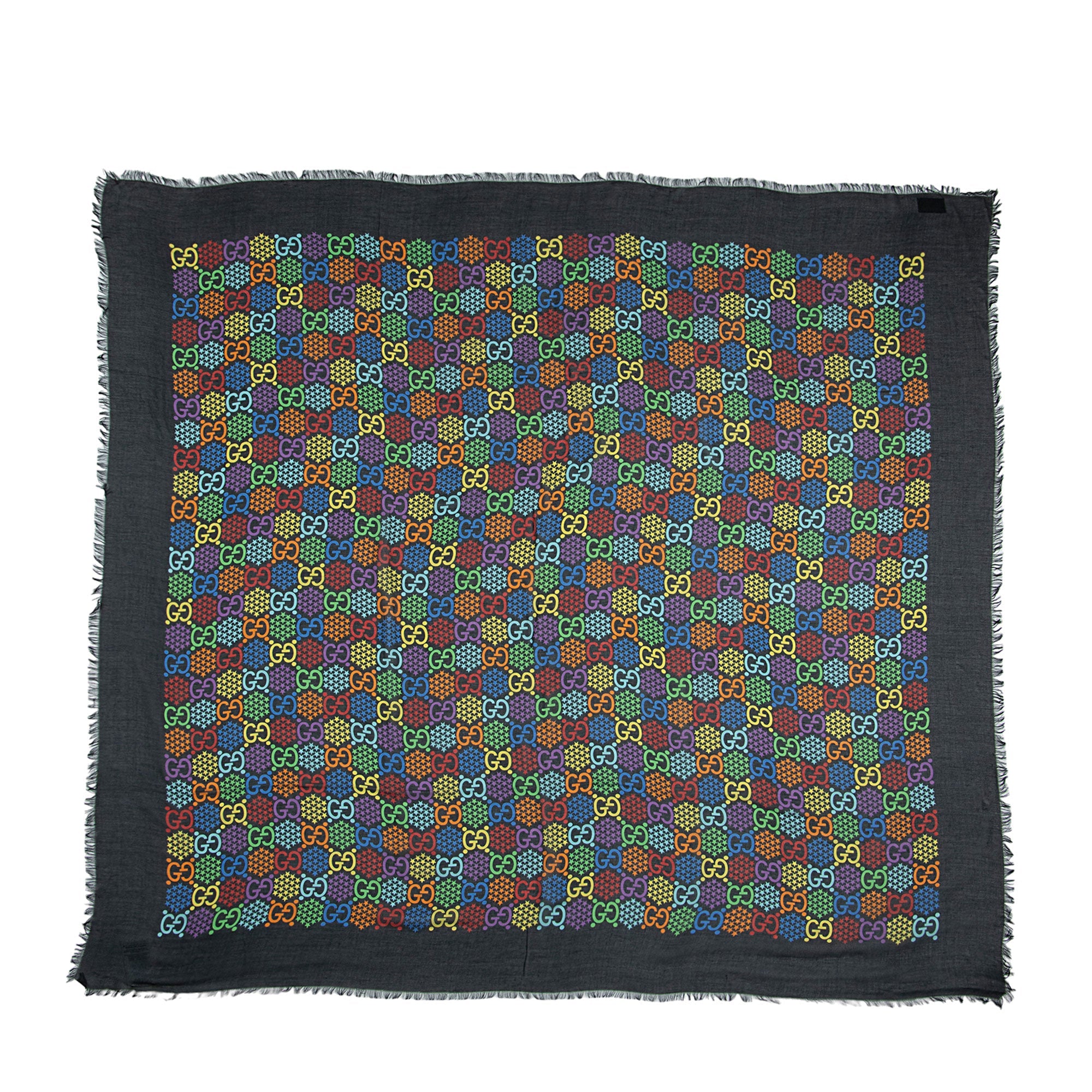 Gucci Silk GG Psychedelic 140cm Shawl (SHF-UEtd5r)