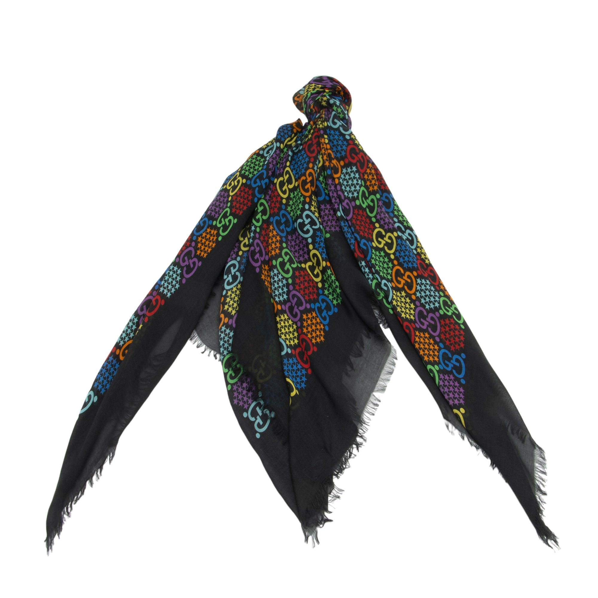 Gucci Silk GG Psychedelic 140cm Shawl (SHF-UEtd5r)