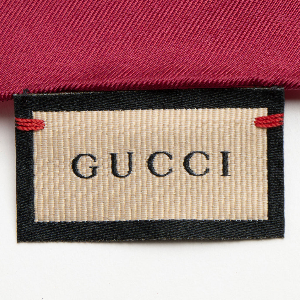 Gucci Silk Horsebit Twill Scarf (SHF-A9MsNf)