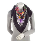 Gucci Silk Twill G Rhombus Flora 90cm Scarf (SHF-BPVhzv)
