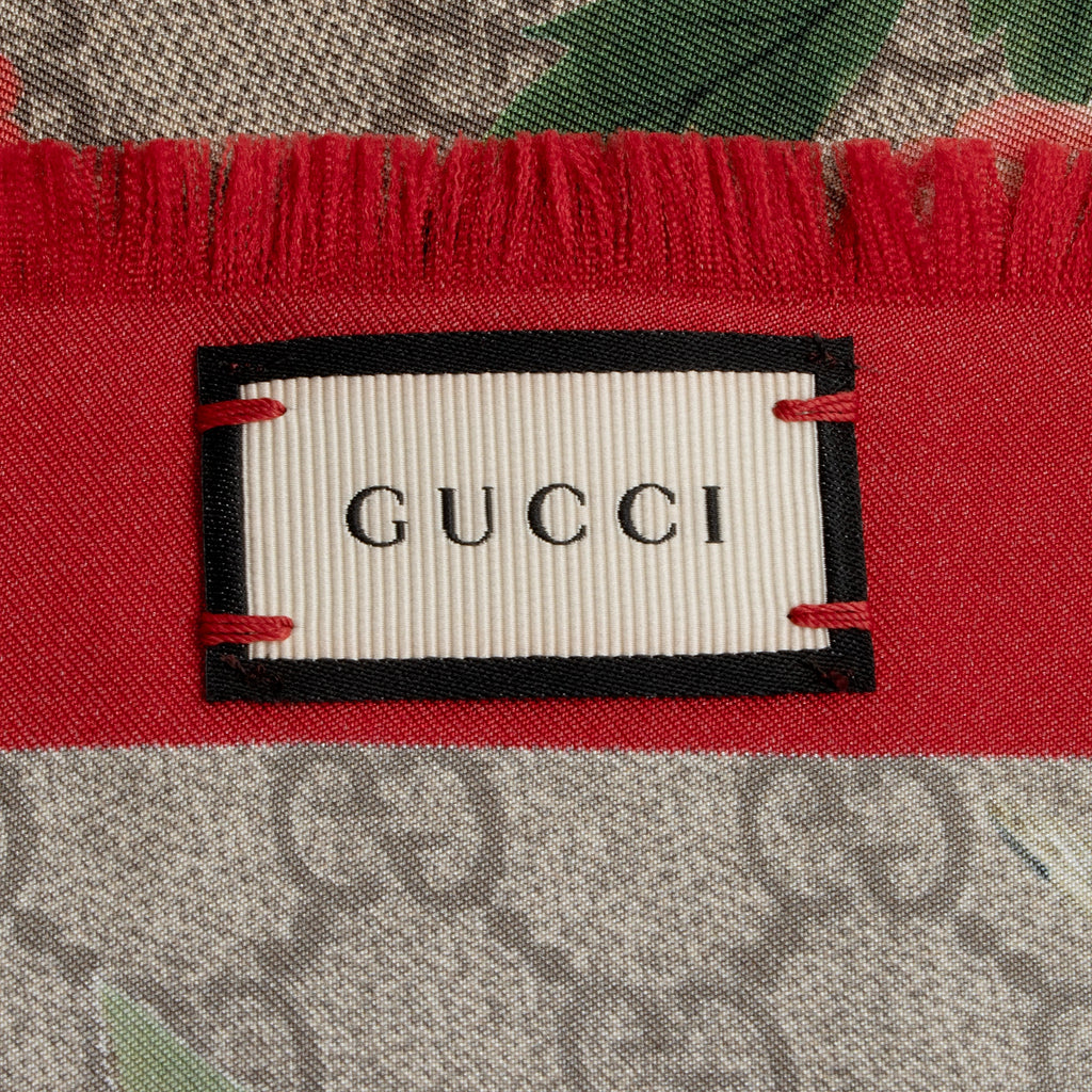 Gucci Silk Twill GG Tian 90cm Scarf (SHF-4YRsUb)