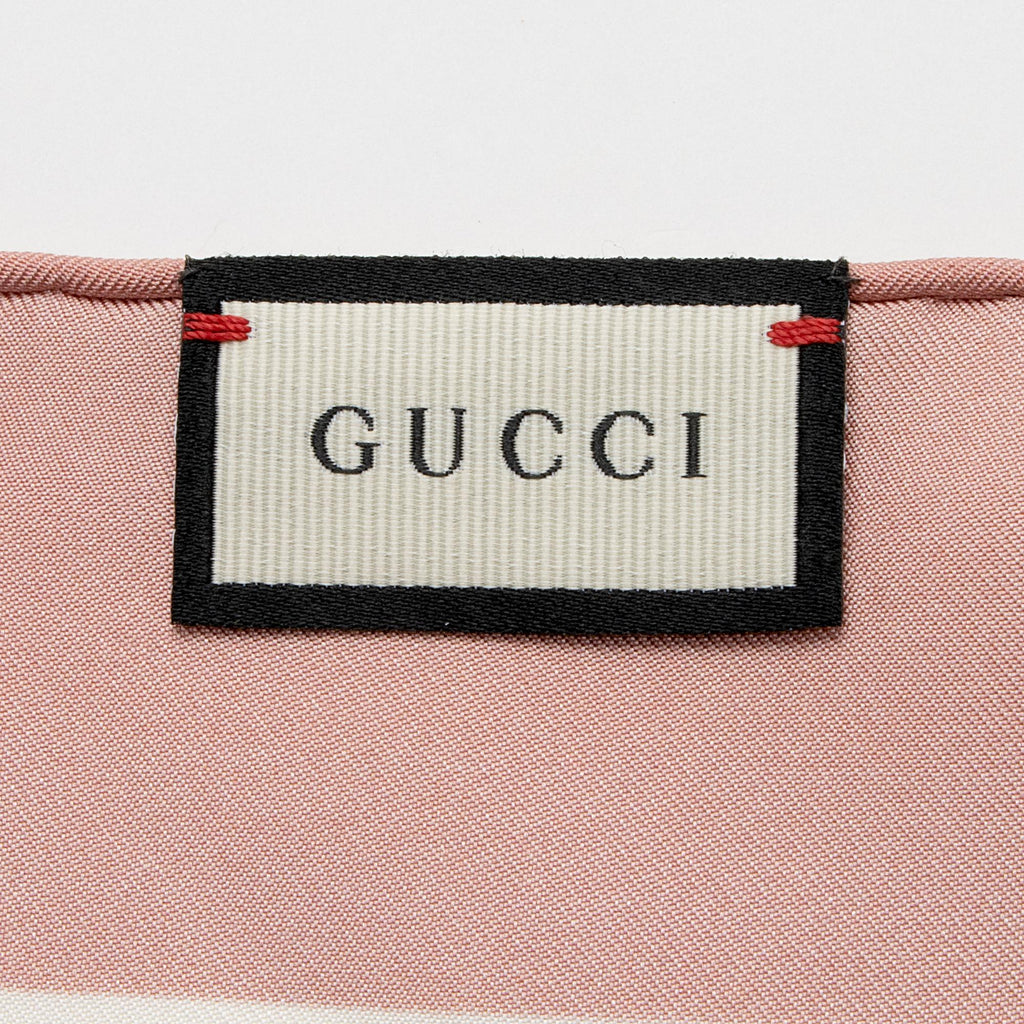 Gucci Silk Twill Interlocking G Flora 90cm Scarf (SHF-KVAcCR)