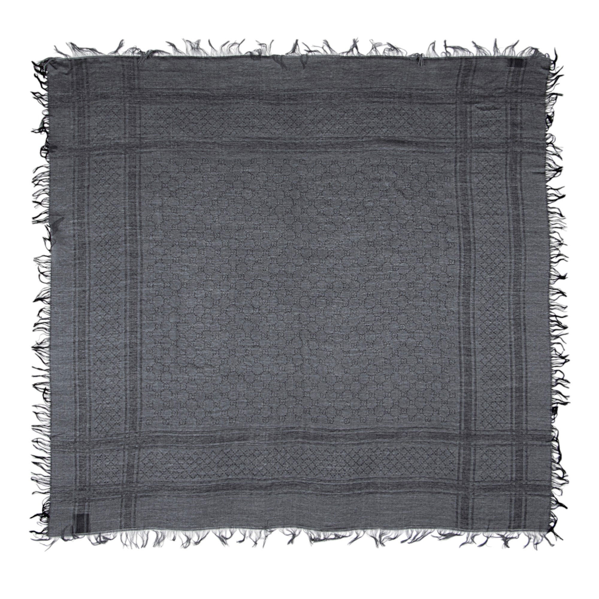 Gucci Silk Wool GG Diamante 140cm Shawl