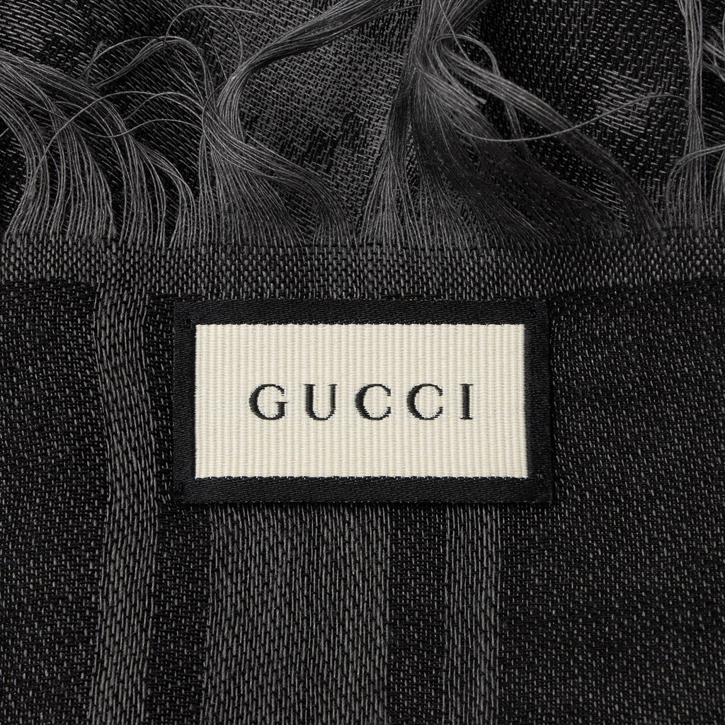 Gucci Silk Wool GG Diamante 140cm Shawl