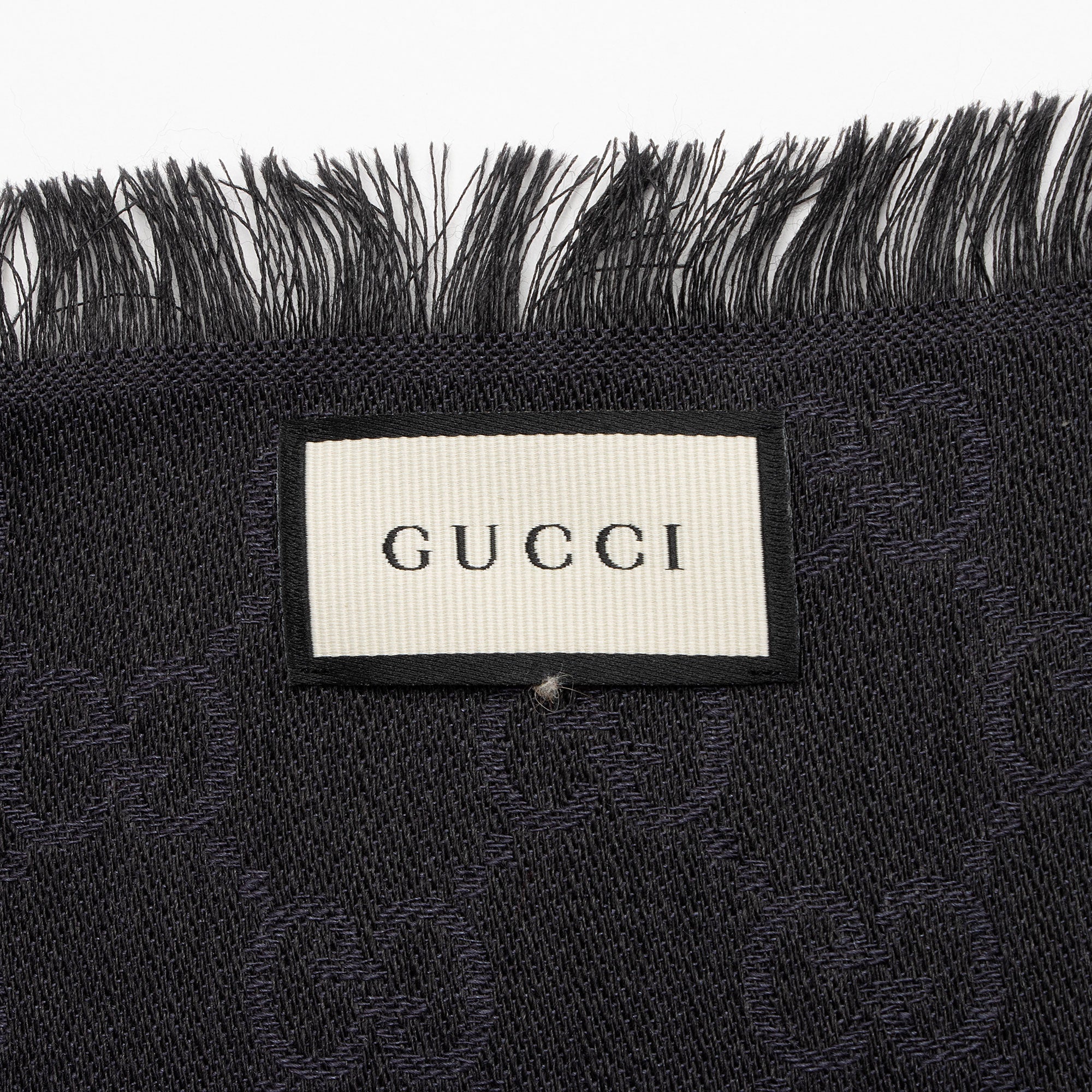 Gucci Silk Wool Monogram 140cm Shawl (SHF-sdYgHP)