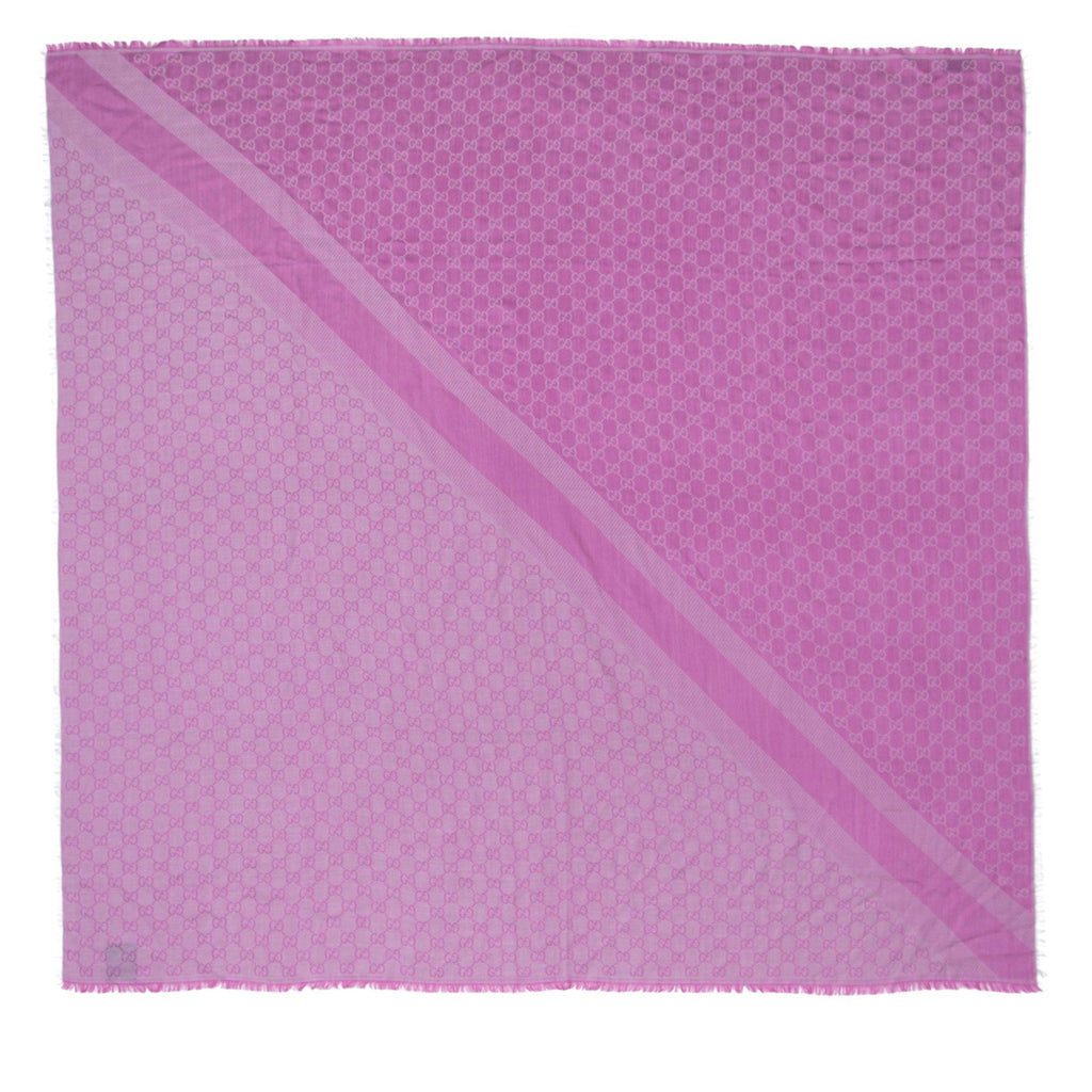 Gucci Silk Wool GG 140cm Shawl