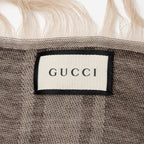 Gucci Silk Wool Monogram Diamante 140cm Shawl (SHF-JJ5ATF)
