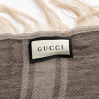 Gucci Silk Wool Monogram Diamante 140cm Shawl (SHF-ZU4gQZ)