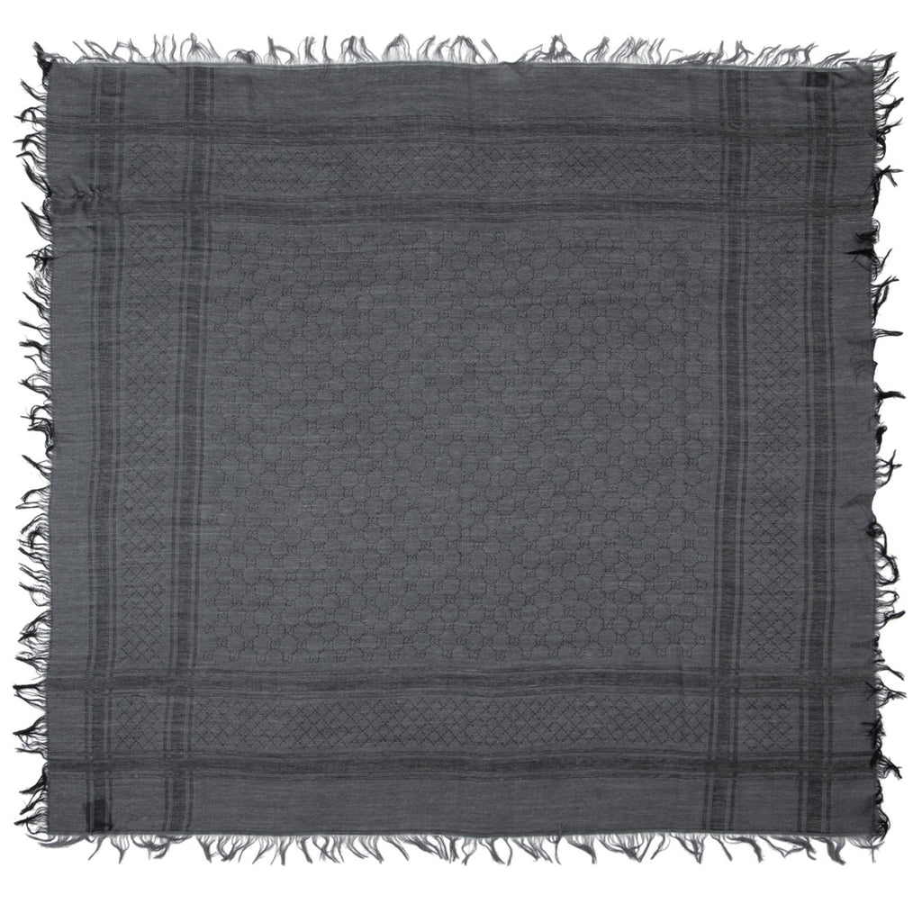 Gucci Silk Wool GG Diamante 140cm Shawl