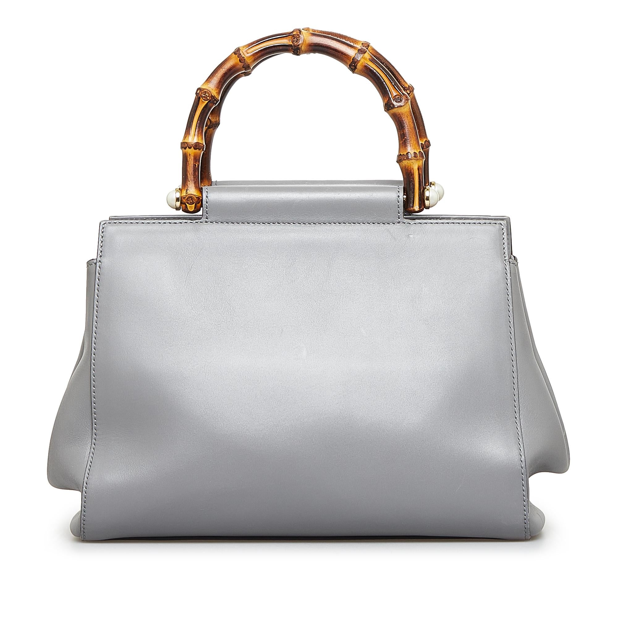 Gucci Small Bamboo Nymphaea Satchel (SHG-v3IHLK)