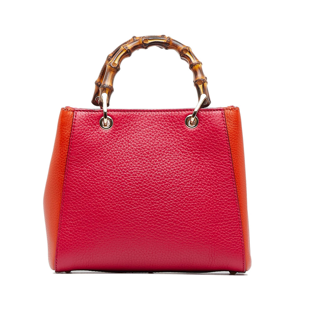 Gucci Small Bicolor Bamboo Shopper (SHG-EwGBDy)