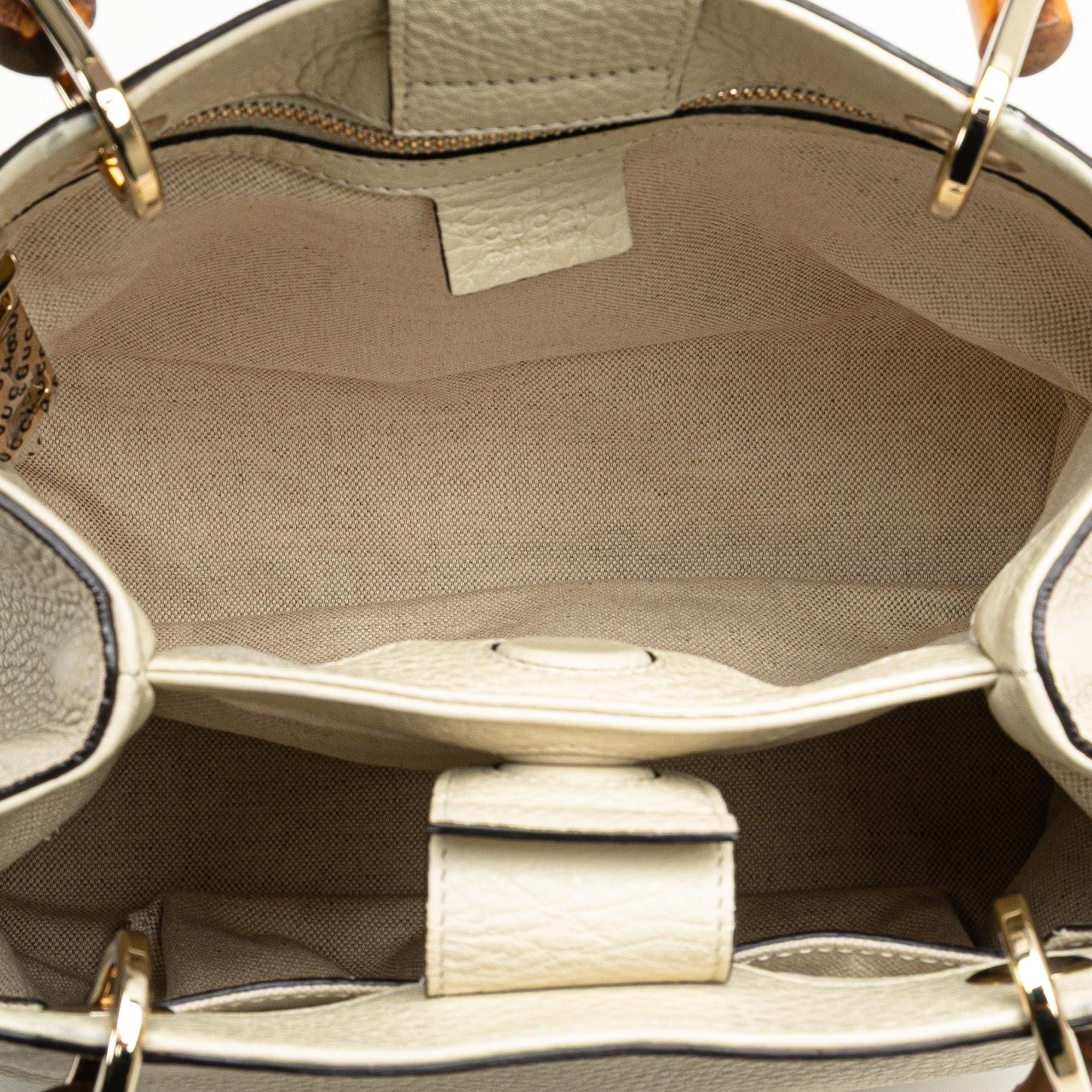 Gucci Small Calfskin Bamboo Shopper Satchel