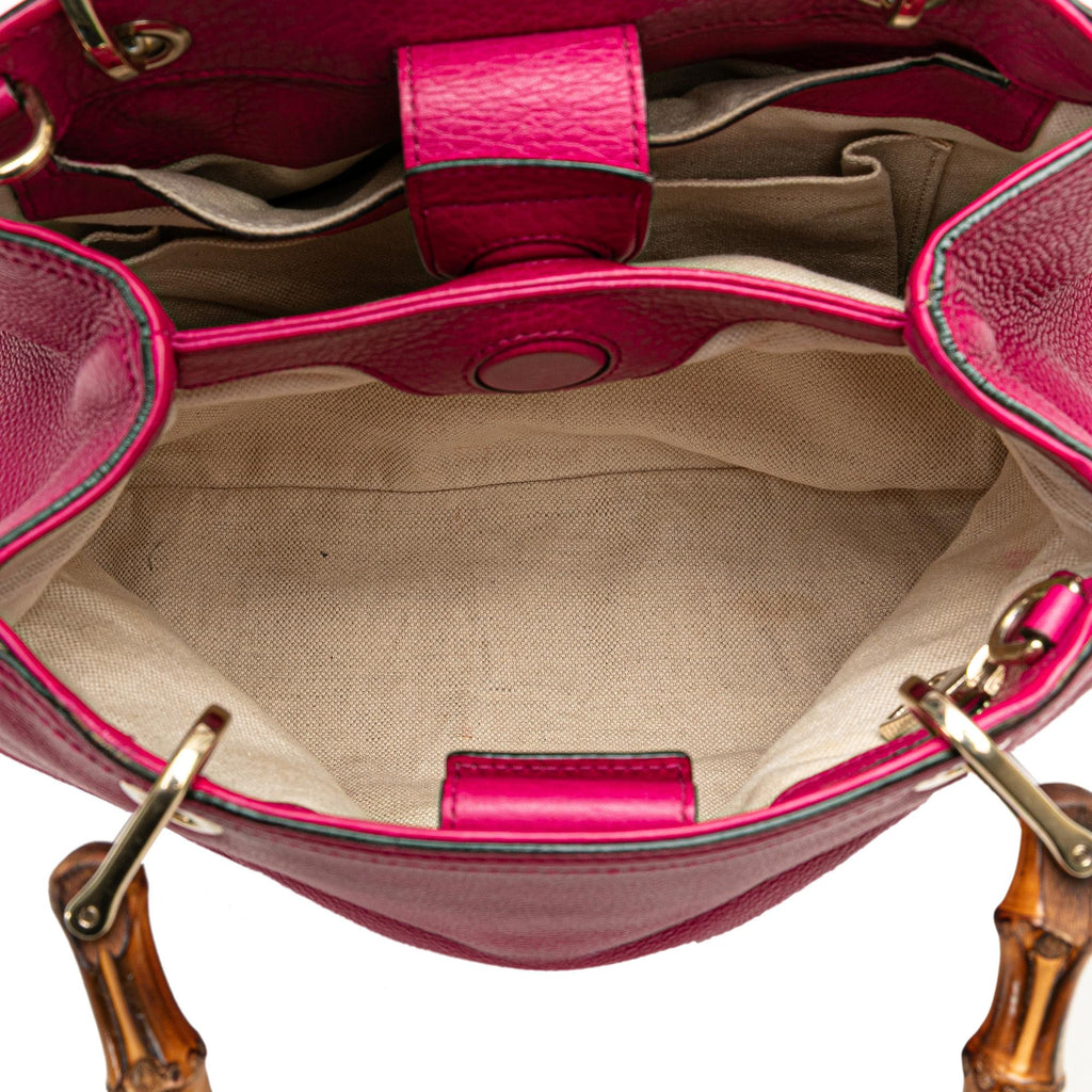 Gucci Small Calfskin Bamboo Shopper Satchel
