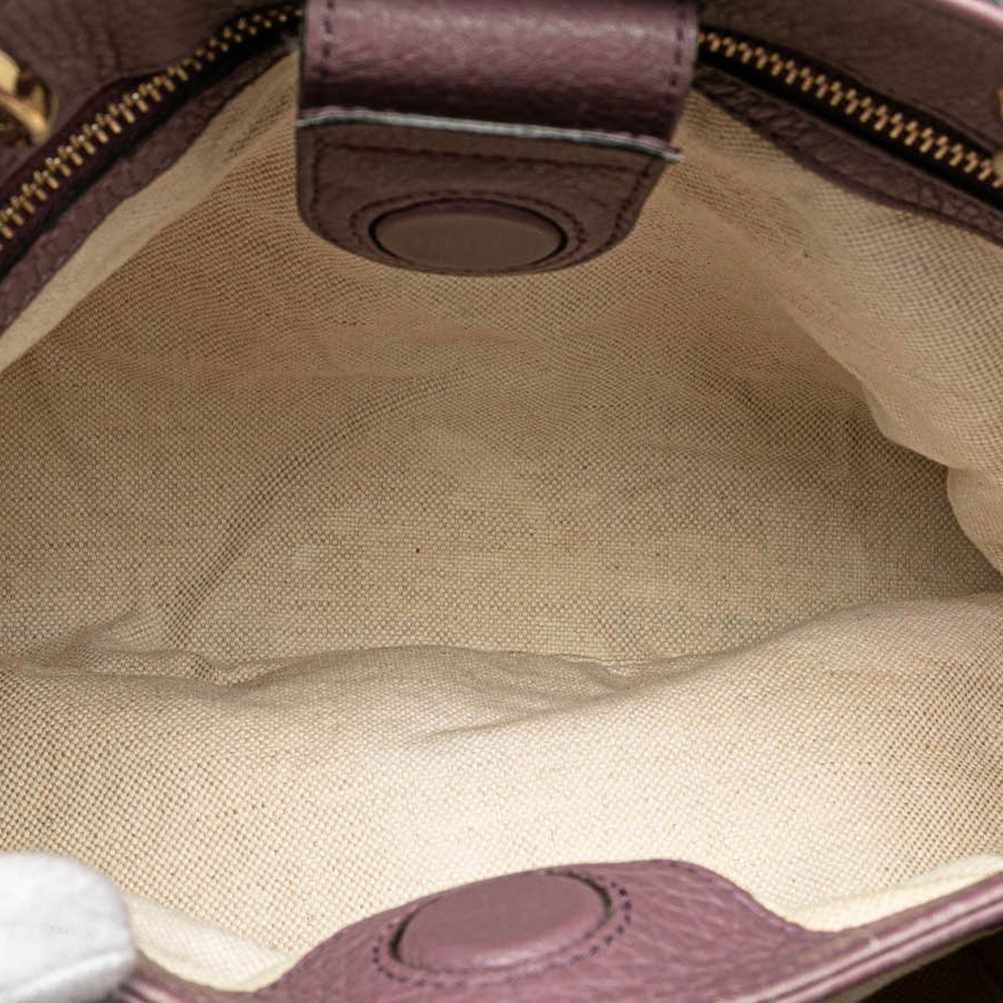 Gucci Small Calfskin Bamboo Shopper Satchel