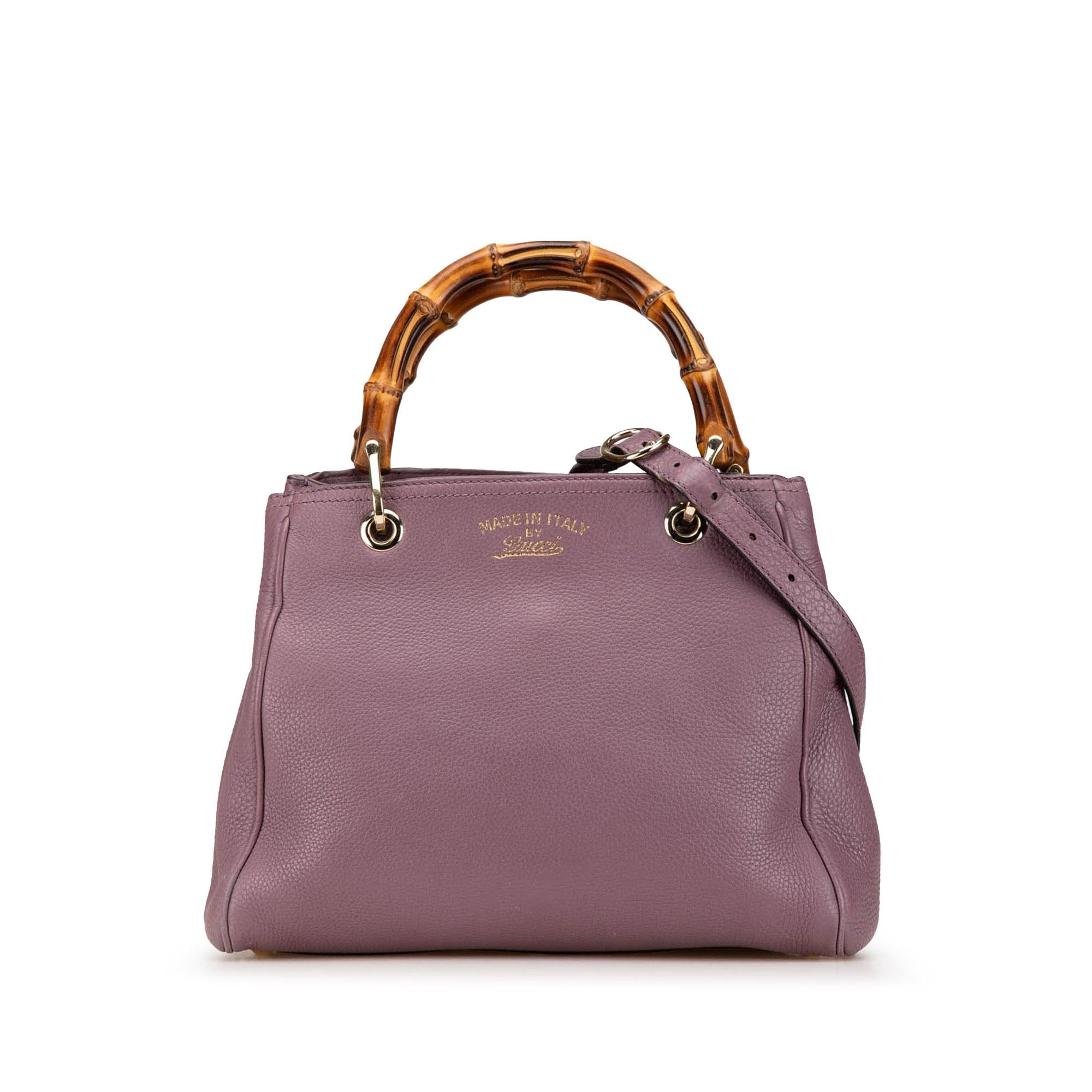Gucci Small Calfskin Bamboo Shopper Satchel