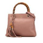Gucci Small Calfskin Bamboo Shopper Satchel