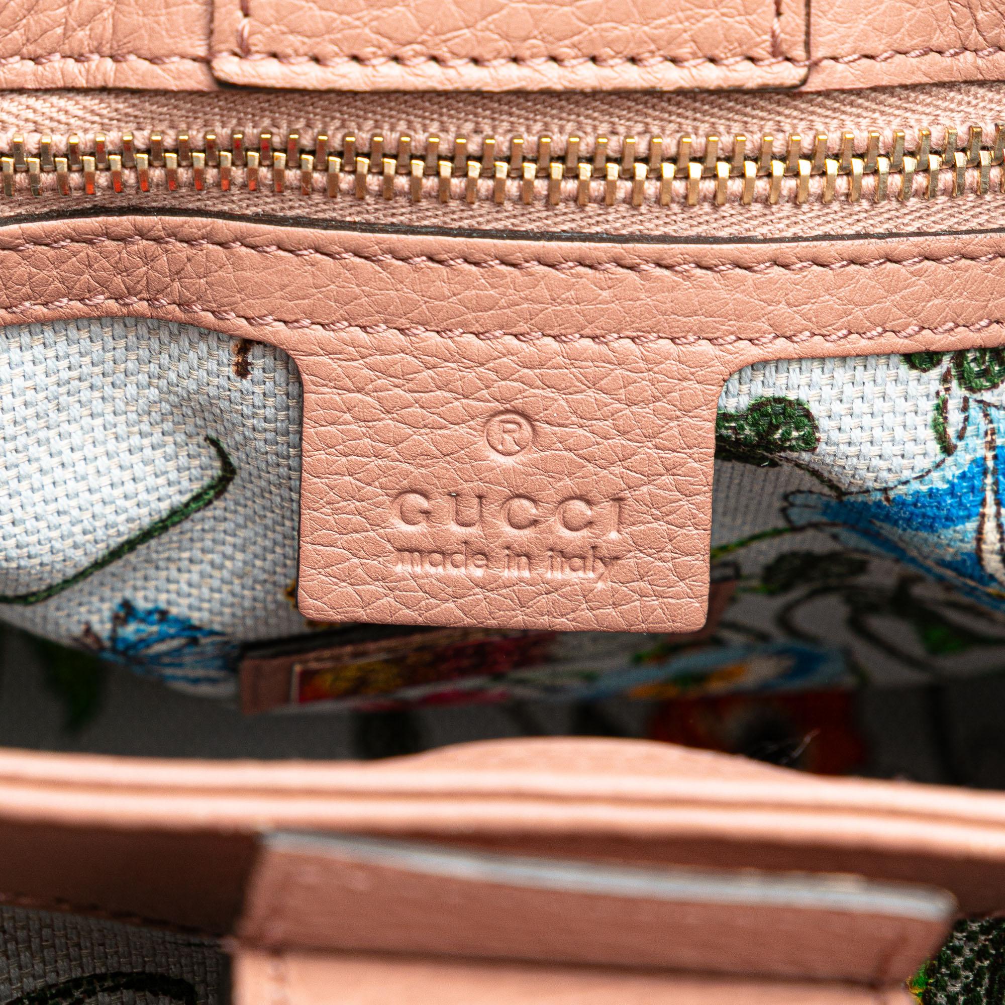 Gucci Small Calfskin Bamboo Shopper Satchel