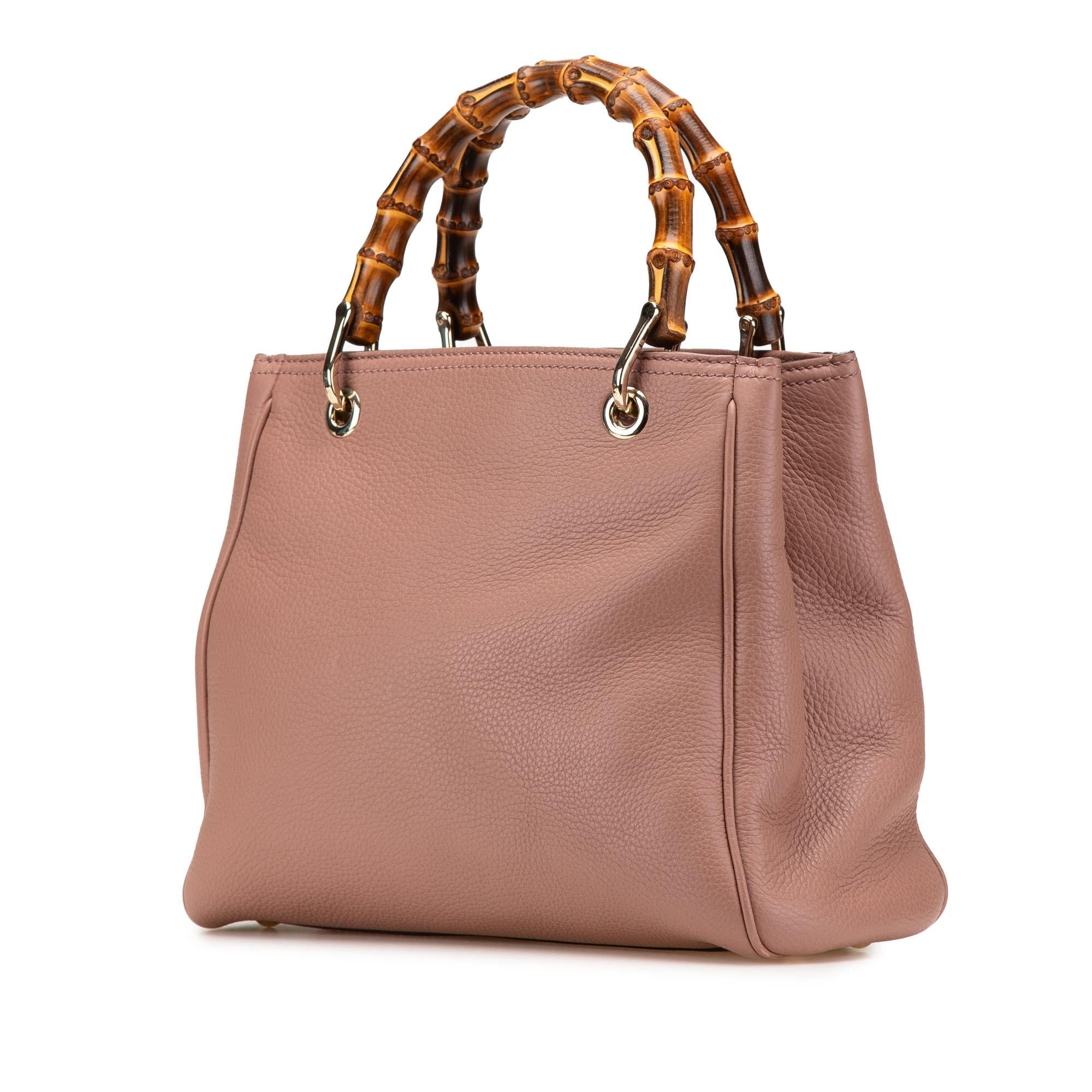 Gucci Small Calfskin Bamboo Shopper Satchel