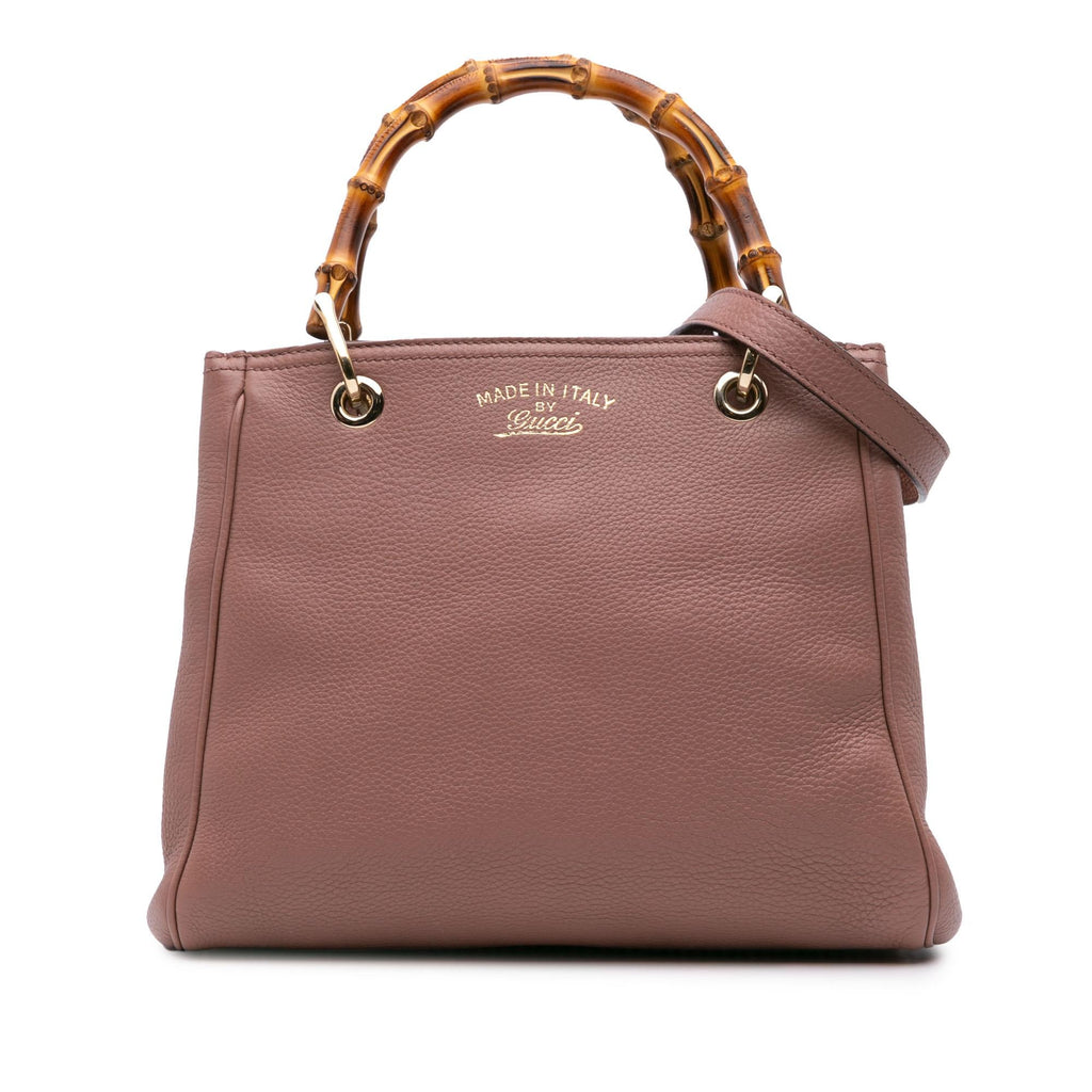 Gucci Small Calfskin Bamboo Shopper Satchel