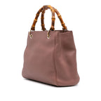 Gucci Small Calfskin Bamboo Shopper Satchel