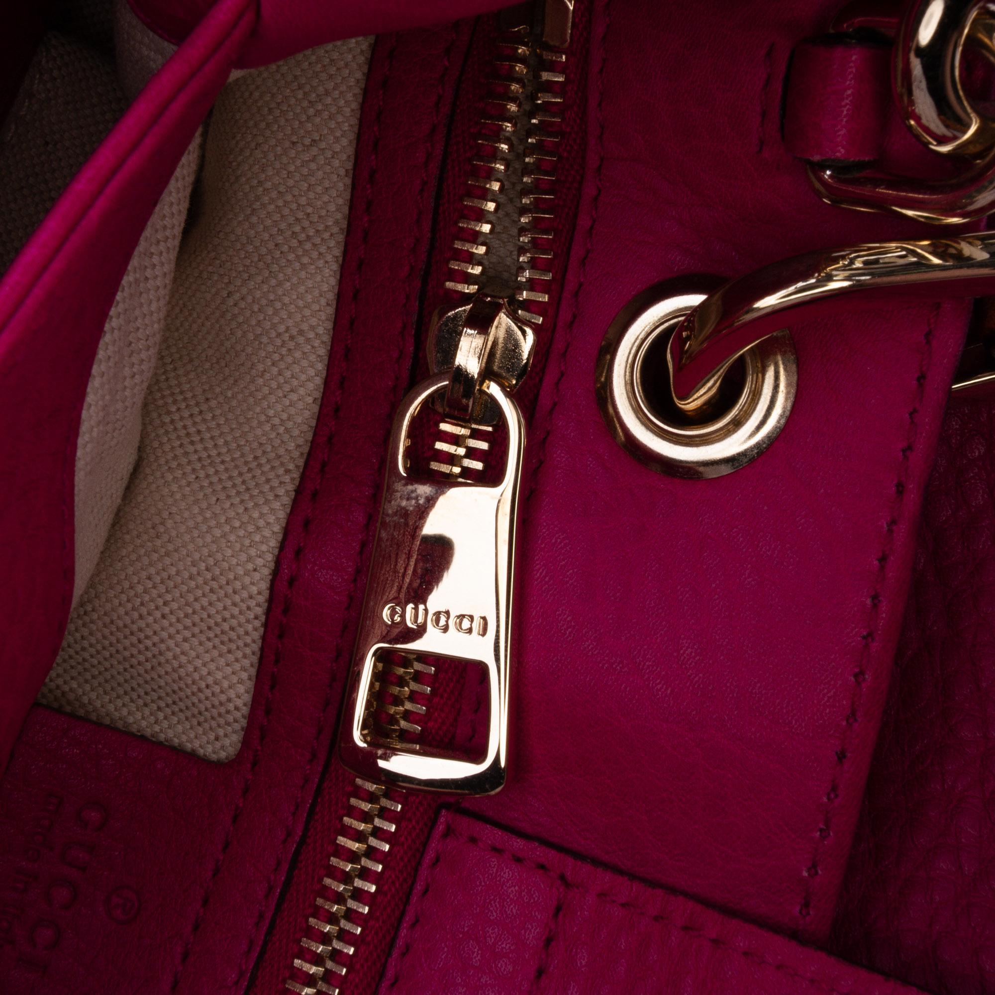 Gucci Small Calfskin Bamboo Shopper Satchel