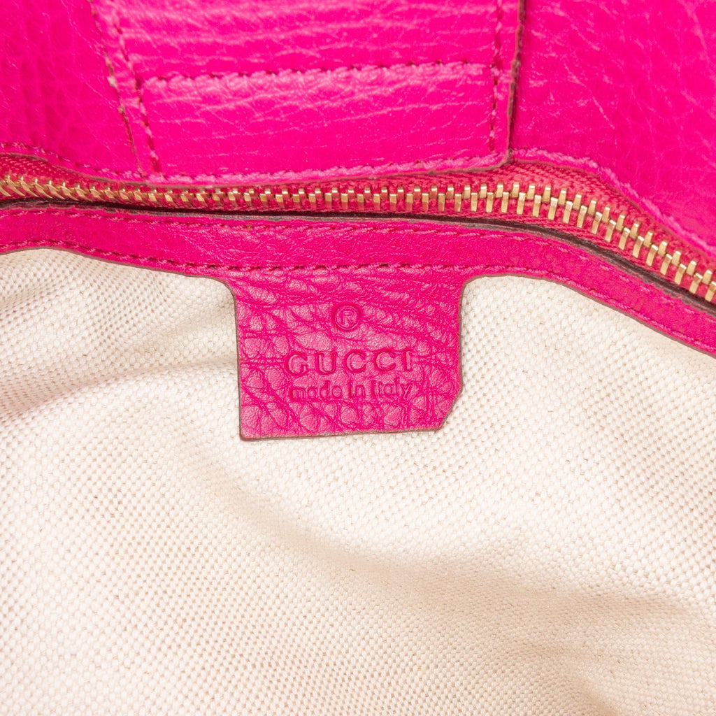 Gucci Small Calfskin Bamboo Shopper Satchel