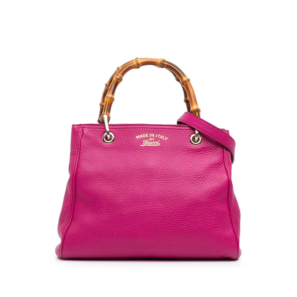Gucci Small Calfskin Bamboo Shopper Satchel