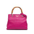 Gucci Small Calfskin Bamboo Shopper Satchel