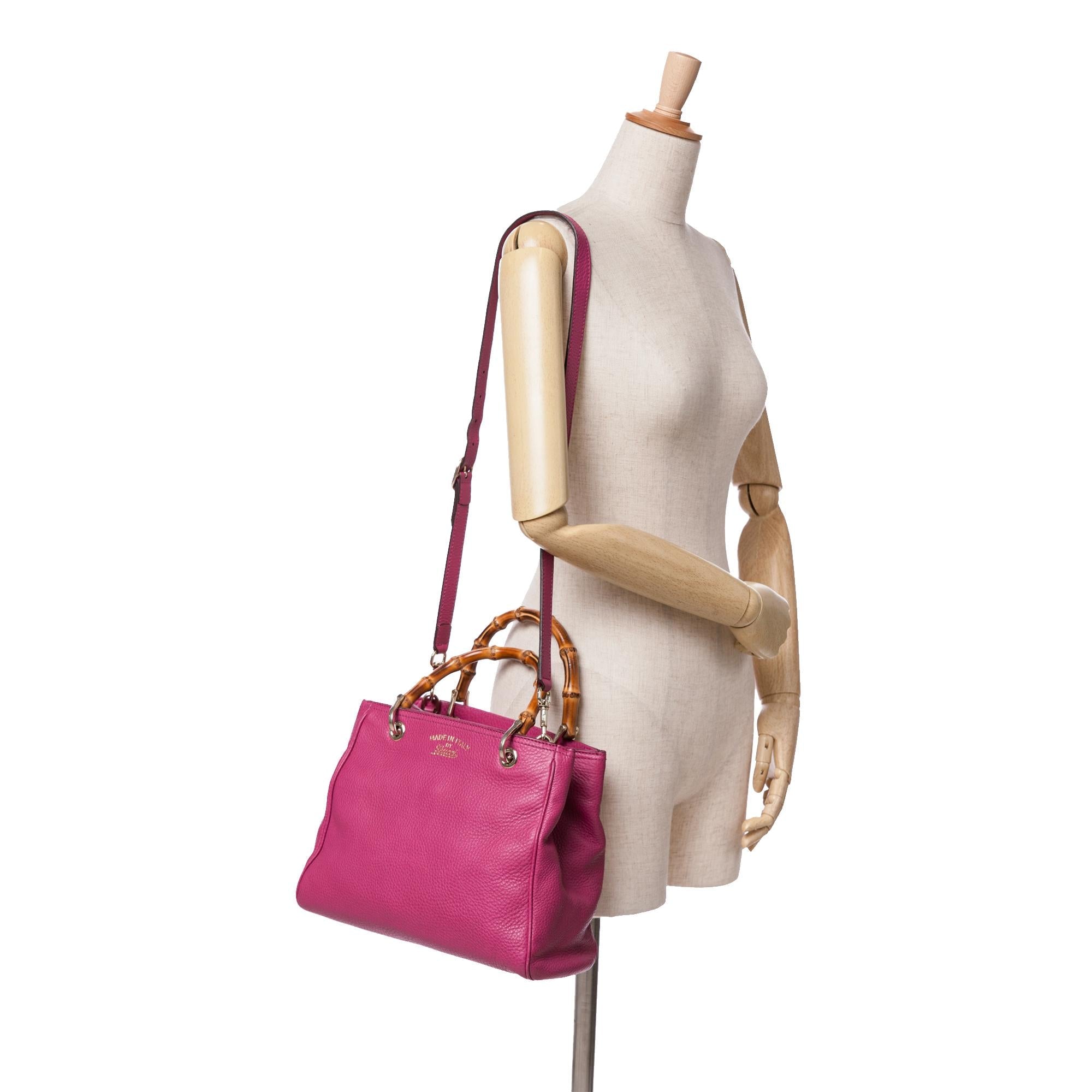 Gucci Small Calfskin Bamboo Shopper Satchel