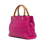 Gucci Small Calfskin Bamboo Shopper Satchel