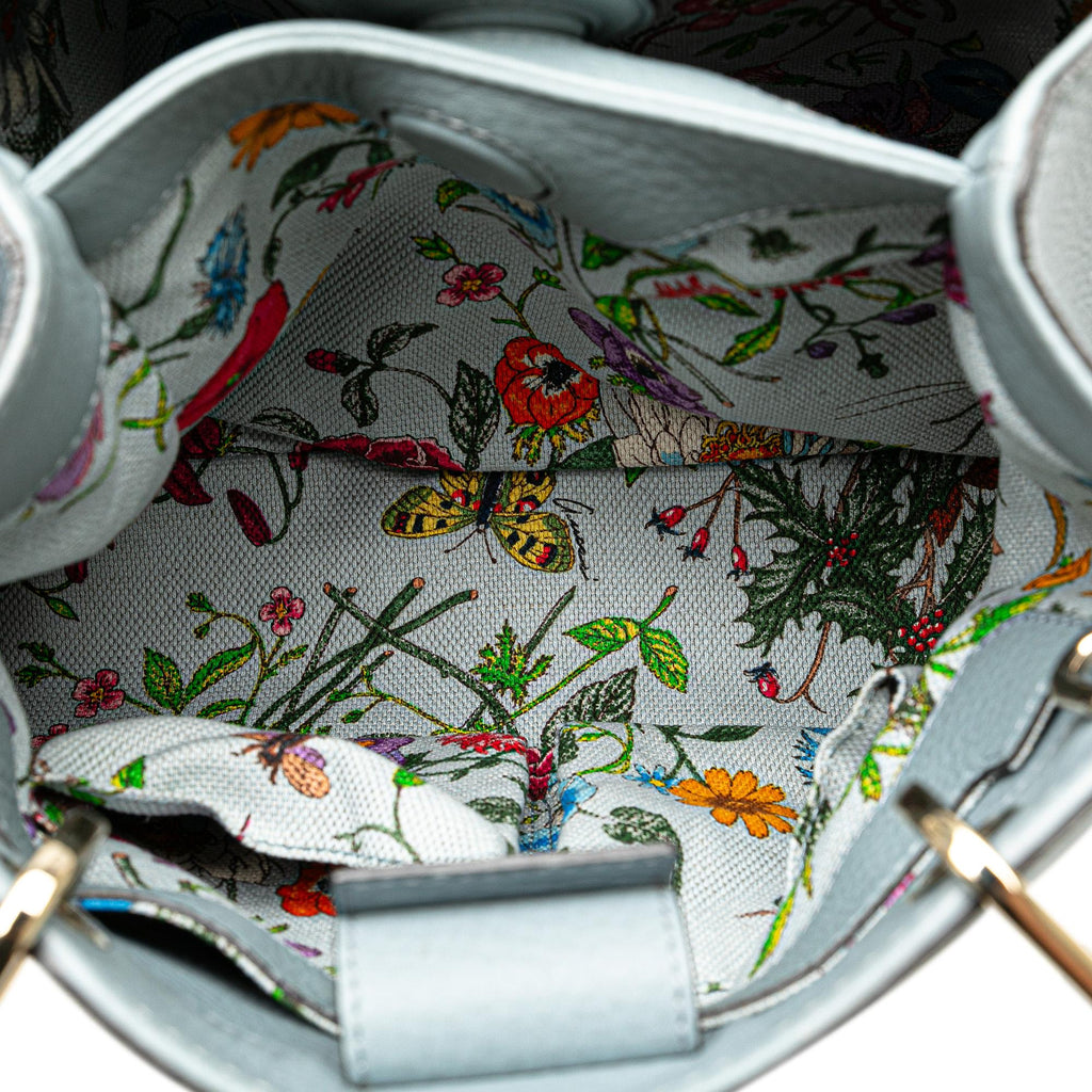 Gucci Small Calfskin Bamboo Shopper Satchel